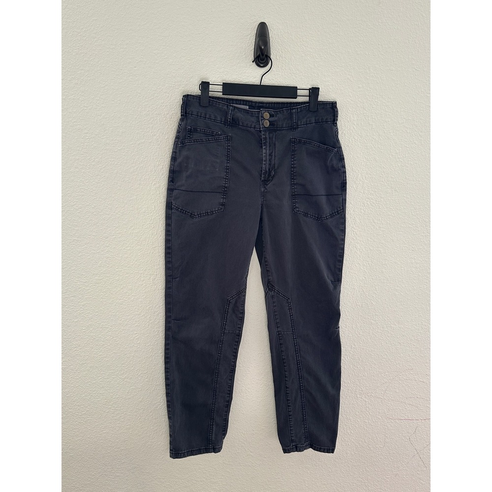 Anthropologie Pilcro The Wanderer Charcoal Grey Utility Cargo Tapered Pants 28
